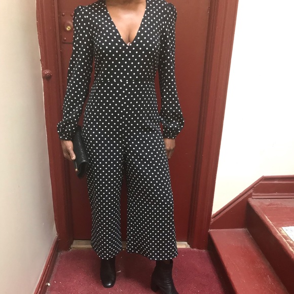 Zara Pants Jumpsuits Black N White Polka Dot Jumpers Poshmark Zara Pants Jumpsuits Black N White Polka Dot Jumpers Poshmark